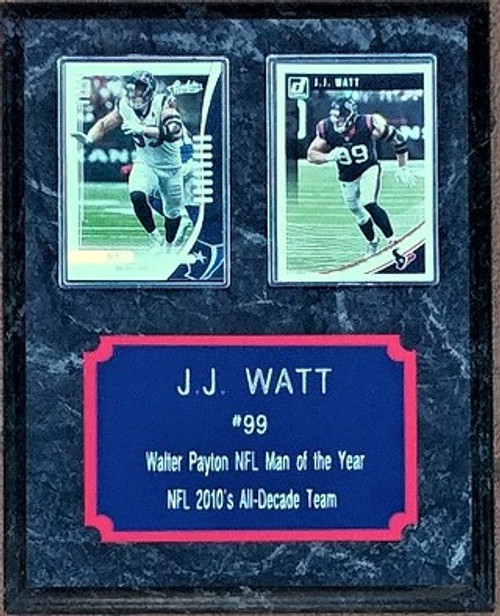 J.J. Watt Houston Texans 2-Card 8x10 Stats Plaque