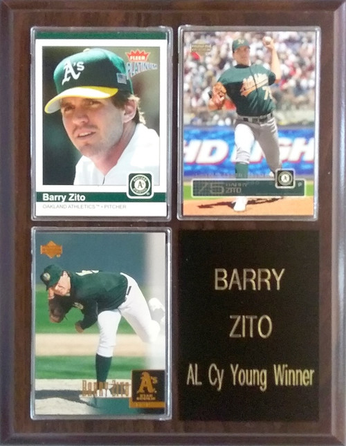 Barry Zito Oakland A's 3-Card Plaque