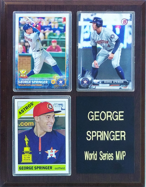 George Springer Houston Astros 3-Card Plaque