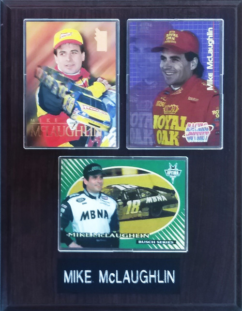 Mike McLaughlin NASCAR 3-Card 7x9 Plaque