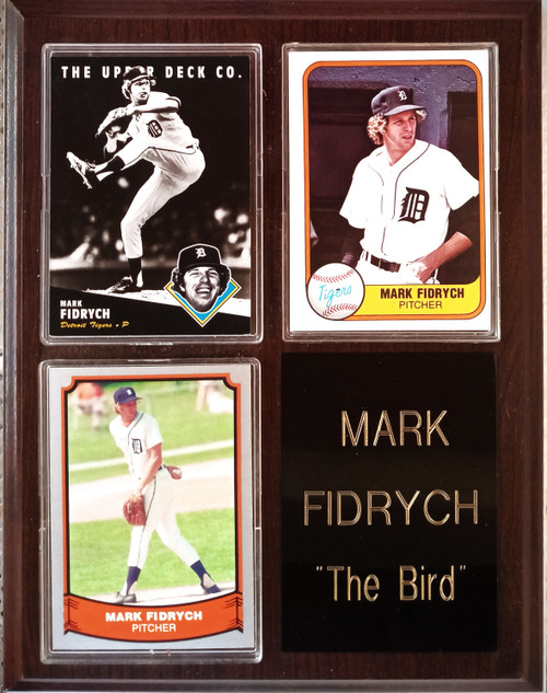 Mark Fidrych Detroit Tigers 3-Card 7x9 Plaque