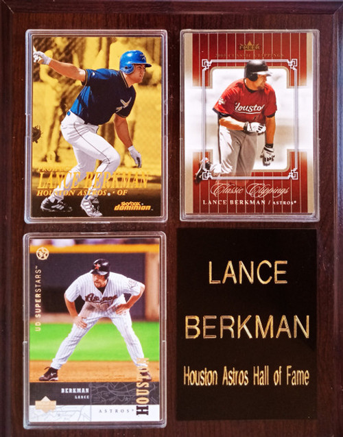 Lance Berkman Houston Astros 3-Card Plaque