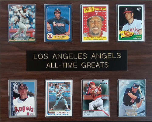 Los Angeles Angels All-Time Greats 8-Card 12x15 Cherry-Finished Plaque