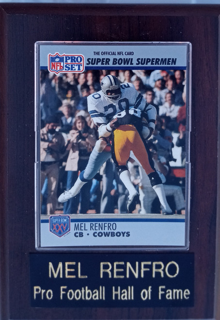 Mel Renfro Dallas Cowboys Player Plaque