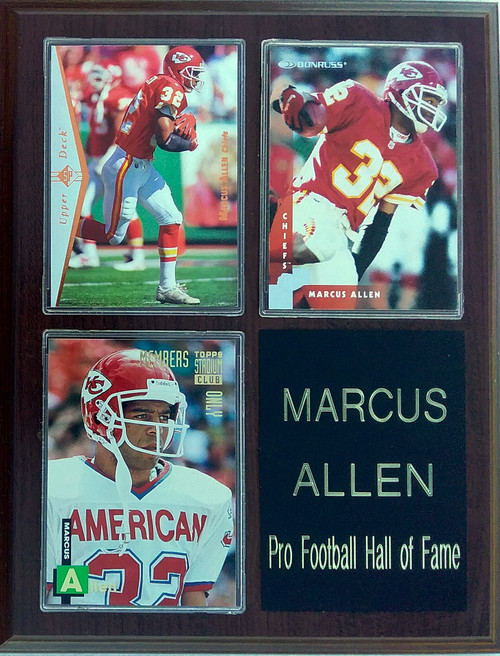 Marcus Allen Kansas City Chiefs 3-Card 7x9 Plaque