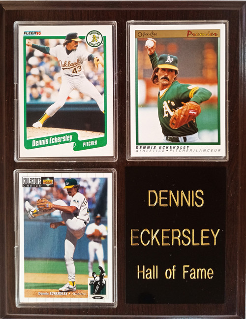 Dennis Eckersley Oakland A's 3-Card 7x9 Plaque