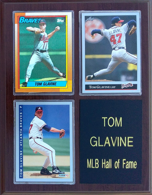 Tom Glavine Atlanta Braves 3-Card 7x9 Plaque