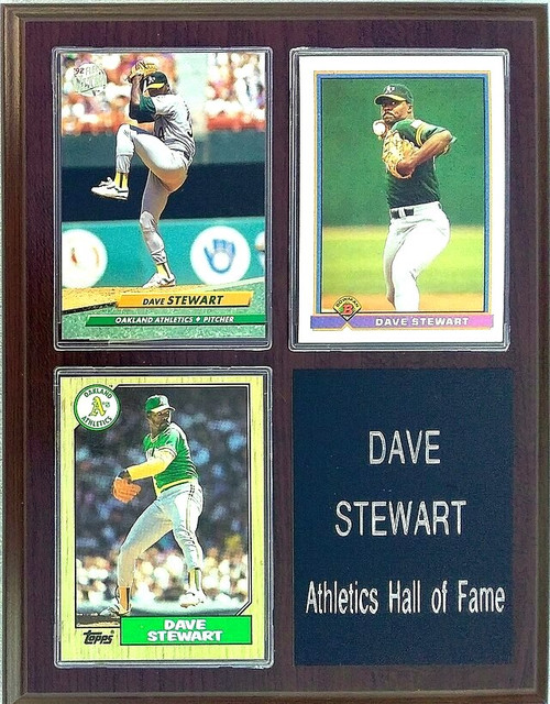 Dave Stewart Oakland A's 3-Card 7x9 Plaque