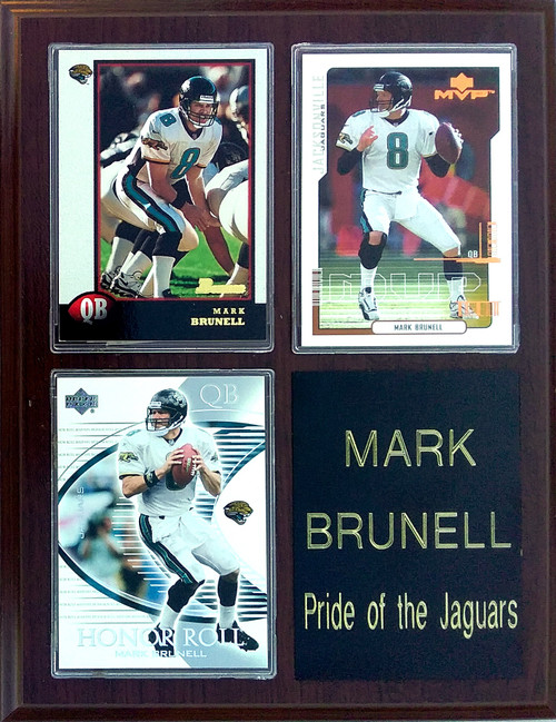 Mark Brunell Jacksonville Jaguars 3-Card 7x9 Plaque