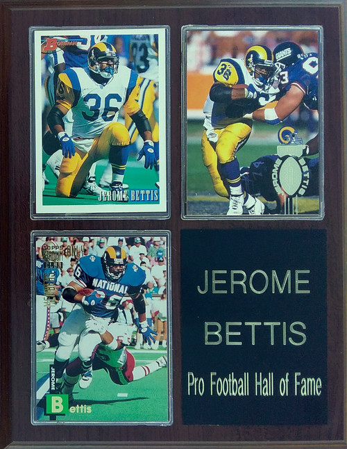 Jerome Bettis St. Louis Rams 3-Card 7x9 Plaque