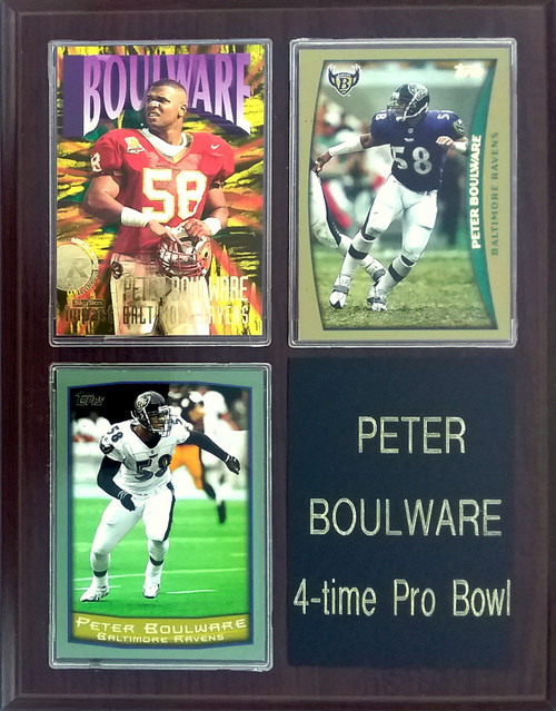 Peter Boulware Baltimore Ravens 3-Card 7x9 Plaque