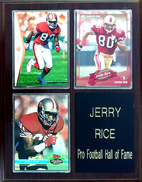 Jerry Rice San Francisco 49ers 3-Card 7x9 Plaque