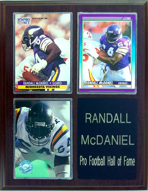 Randall McDaniel Minnesota Vikings 3-Card 7x9 Plaque