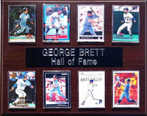 George Brett Kansas City Royals 8-Card 12x15 Cherry-Finished Plaque