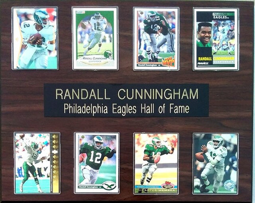 Randall Cunningham Philadelphia Eagles 8-Card 12x15 Cherry-Finished Plaque