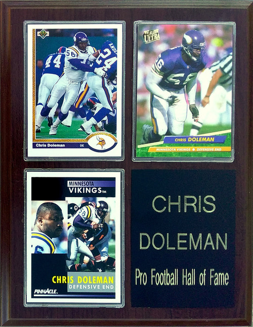 Chris Doleman Minnesota Vikings 3-Card 7x9 Plaque