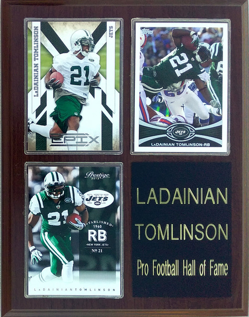 LaDainian Tomlinson New York Jets 3-Card 7x9 Plaque