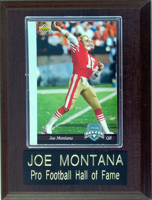 Joe Montana San Francisco 49ers Card Player Plaque