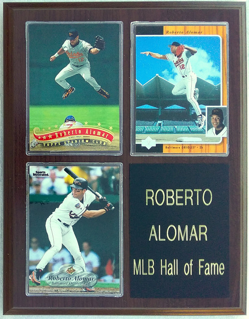 Roberto Alomar Baltimore Orioles 3-Card 7x9 Plaque