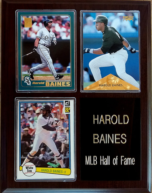 Harold Baines Chicago White Sox 3-Card 7x9 Plaque