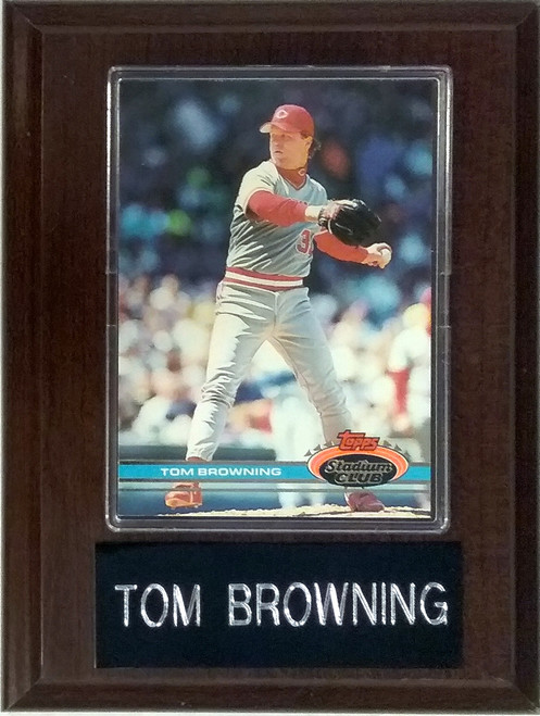 Tom Browning Cincinnati Reds Card Player Plaque