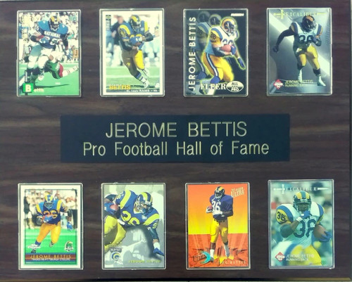 Jerome Bettis St. Louis Rams 8-Card 12x15 Cherry-Finished Plaque