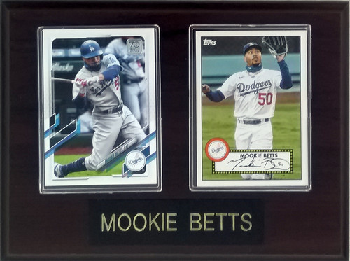 Mookie Betts Los Angeles Dodgers 2-Card 6x8 Plaque