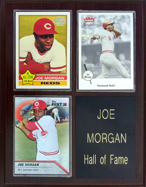 Joe Morgan Cincinnati Reds 3-Card 7x9 Plaque