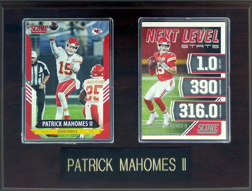 Patrick Mahomes Kansas City Chiefs 2-Card 6x8 Plaque