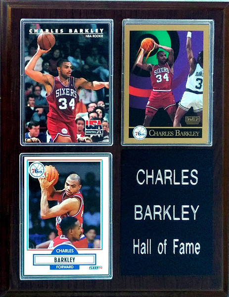 Charles Barkley Philadelphia 76ers 3-Card Plaque