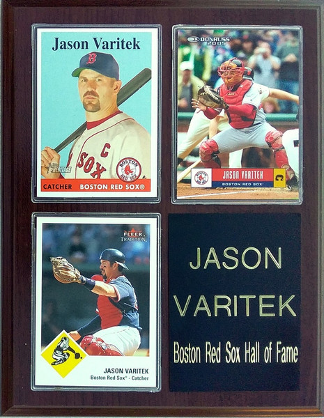 Jason Varitek Boston Red Sox 3-Card Plaque