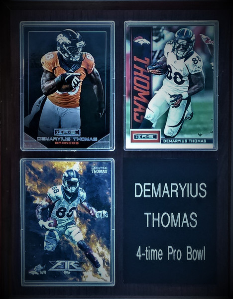 Demaryius Thomas Denver Broncos 3-Card 7x9 Plaque