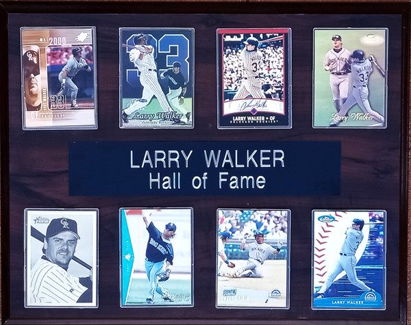 Larry Walker Colorado Rockies 8-Card 12x15 Cherry-Finished Player Plaque