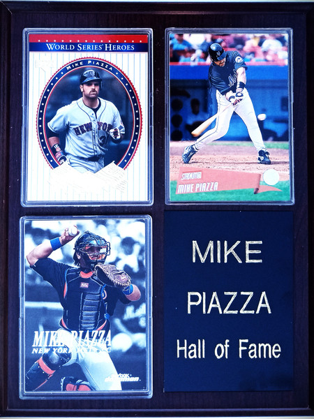 Mike Piazza New York Mets 3-Card 7x9 Plaque
