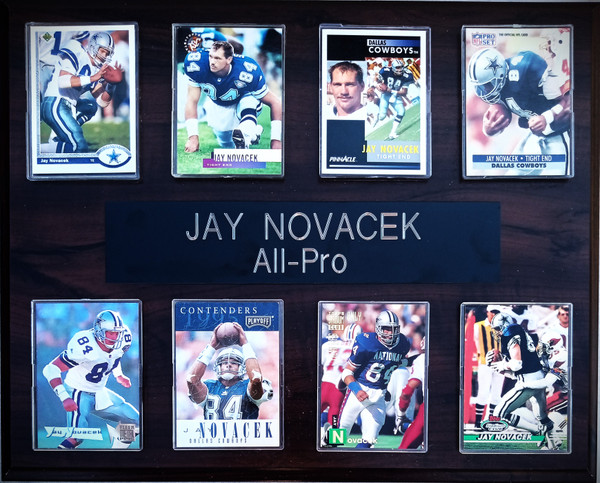 Jay Novacek Dallas Cowboys 8-Card 12x15 Cherry-Finished Plaque