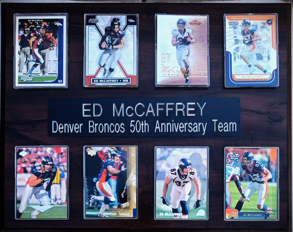 Ed McCaffrey Denver Broncos 8-Card 12x15 Cherry-Finished Plaque