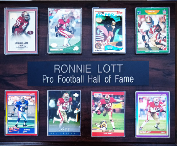 Ronnie Lott San Francisco 49ers 8-Card 12x15 Cherry-Finished Plaque Ronnie Lott San Francisco 49ers 8-Card 12x15 Cherry-Finished Plaque