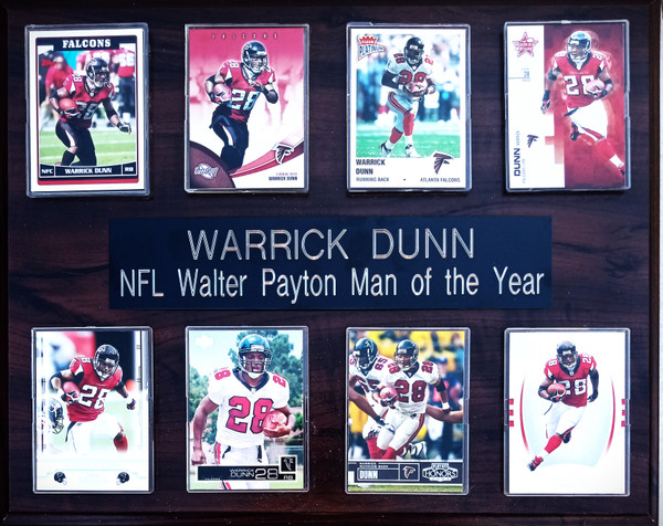 Warrick Dunn Atlanta Falcons 8-Card 12x15 Cherry-Finished Plaque