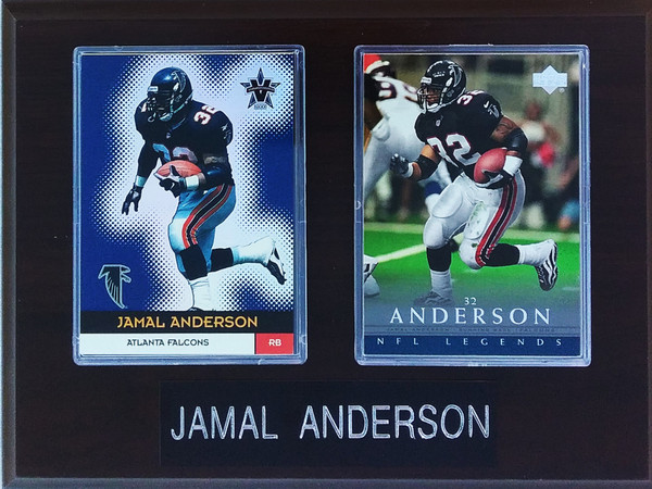 Jamal Anderson Atlanta Falcons 2-Card 6x8 Plaque