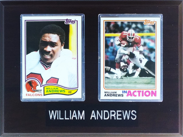 William Andrews Atlanta Falcons 2-Card 6x8 Plaque