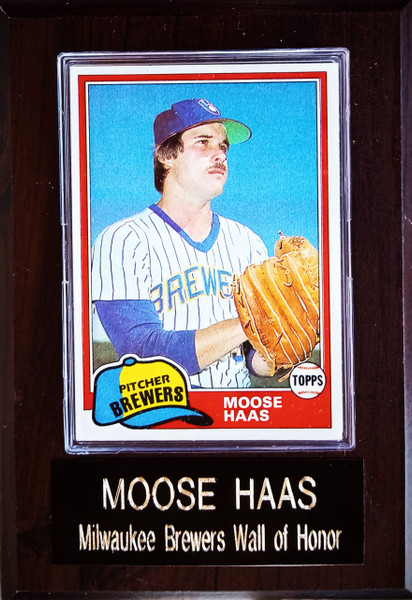 Moose Haas Milwaukee Brewers Player Plaque