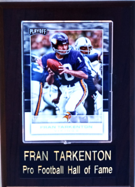 Fran Tarkenton Minnesota Vikings Player Plaque