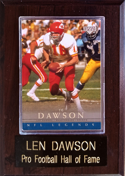 Len Dawson Kansas City Chiefs Player Plaque