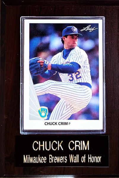 Chuck Crim Milwaukee Brewers Player Plaque
