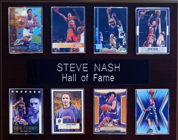 Steve Nash Phoenix Suns 8-Card 12x15 Cherry-Finished Plaque