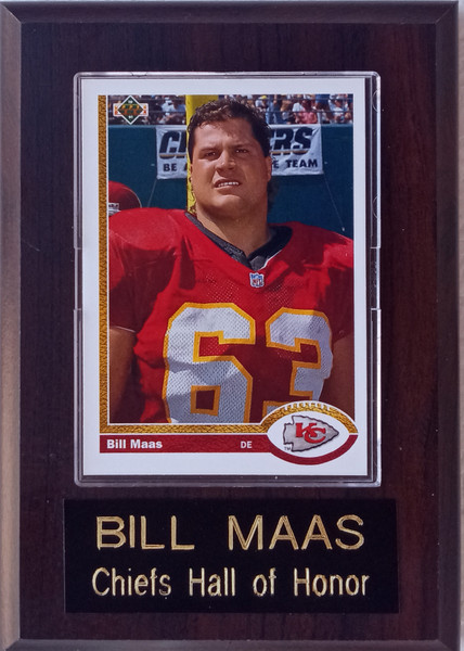 Bill Maas Kansas City Chiefs Player Plaque