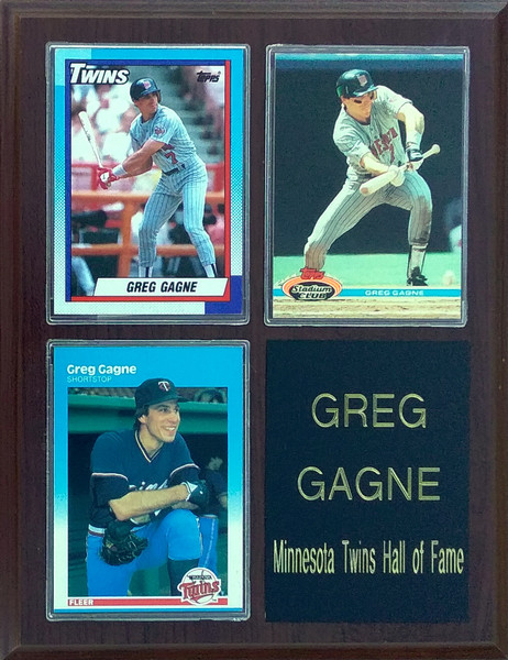 Greg Gagne Minnesota Twins 3-Card 7x9 Plaque