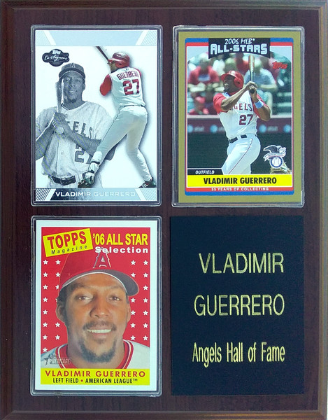 Vladimir Guerrero Angels 3-Card 7x9 Plaque