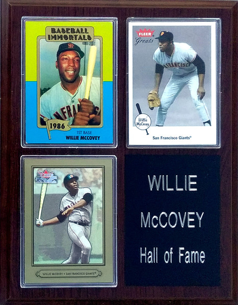 Willie McCovey San Francisco Giants 3-Card 7x9 Plaque