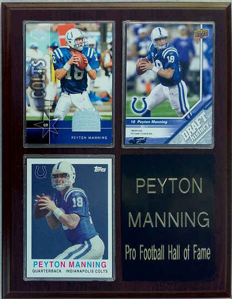 Peyton Manning Indianapolis Colts 3-Card 7x9 Plaque